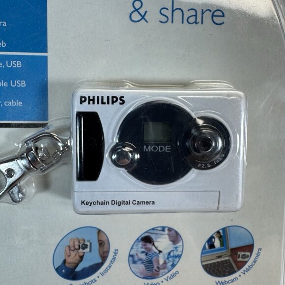 Philips Keychain Digital Camera Kit P44417P Point & Shoot 2006 NEW Sealed - Picture 5 of 6